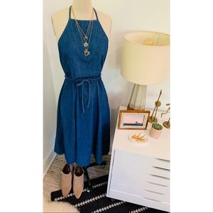 GAP Indigo Blue Chambray Apron Dress